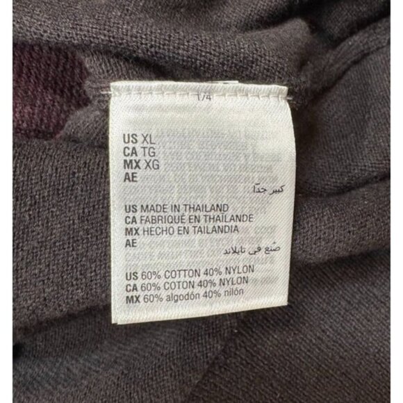 Tasso Elba Crew Neck Sweater Striped Colorblock Red Plum Gray Men's Size XL NWT - Picture 9 of 9